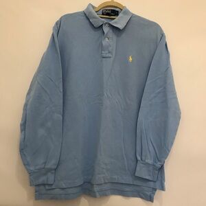 Polo by Ralph Lauren Long Sleeve Polo Shirt - Light Blue Size L